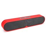 XRADES Bluetooth-Lautsprecher, 5,0-Touch-Lautsprecher Wireless Desktop Lange Standby-Zeit-Musik-Spieler-Rot for PC, Desktop, Laptop, Tablet, Smartphone yanjiagui