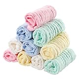 Baby Waschlappen,EXTSUD 10 Stücke Baby Musselin Waschlappen Baby-Handtücher Weiche Neugeborene Baby Gesichtstücher Baby Wipes aus Bio-Baumwolle 25 * 25 CM