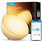 Govee WiFi LED Tischlampe, dimmbare Nachttischlampe WLAN RGBWW, tragbare Tischleuchte, Farbwechsel, APP-Steuerung, Kompatibel mit Alexa und Google Assistant, für Schlafzimmer, Wohnzimmer, Dekoration