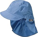 Sterntaler Baby - Jungen Schirmmütze M. Nackenschutz Sonnenhut, Blau, 51 EU