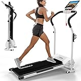 Kinetic Sports KST2500FX Laufband klappbar elektrisch | Flach Extra Platzsparend | Leiser 1PS starker Elektromotor bis 10 km/h, 8 Programme | GEH- und Lauftraining | breite Lauffläche | bis 120 kg