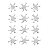 PRETYZOOM 100Pcs Weihnachten Papierverschluss Schneeflocke Brads Mini Metall Brads 12Mm für Weihnachten DIY Bastelpapier Handwerk Scrapbooking Karte Machen