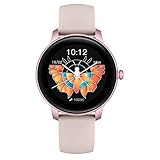 Smartwatch für Damen, Riversong 1,09Zoll Touch Farbdisplay Fitness Tracker mit Blutdruckmessung und Pulsuhr,Armbanduhr für iOS und Android,IP68 Wasserdicht Sportuhr,Schrittzähler,Schlaf-/SpO2-Monitor