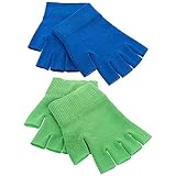 Beaupretty 2Pairs Home Green Finger Hand Ekzem Handschuhe Office Oils Use And Touch Feuchtigkeitsspendende Gel-Handschuhe Raues Grün Kosmetisches Feuchtigkeits-Spa Zur Pflege bei Rissen