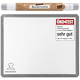 Backefix 50x40 cm Silikonmatte groß als Teigmatte, Ausrollmatte für Teig oder Backunterlage groß XXL BPA frei - einfach, umweltbewusst und gesund backen