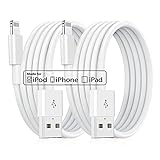 2Pack 2M iPhone Ladekabel Original, [MFi Certified] Lang Lightning to USB Kabel, Schnellladung 6ft Apple Ladekabel für Apple iPhone 13 Pro/12/11/XS/XS Max/XR/X/8/8 Plus/7/7Plus/ 6s/6/6Plus/5S/5, iPad