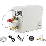 CGODENWALL 3KW Dampfgenerator für Sauna mit 35-55 ℃ Automatik Thermostat, SCHNELLES HEIZEN Automatischer Entwässerungsfunktion für Dusche/Sauna/SPA/Türkisches Bad Gewerbe/Haushalt