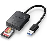 UGREEN USB 3.0 Kartenleser SD Card Reader Micro SD Kartenlesegerät sd Karte USB Adapter für SDXC, SDHC, TF, MMC, RS-MMC, Micro SDXC, Micro SD, Micro SDHC Karte schwarz