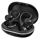 Bluetooth Kopfhörer Sport BFUNCO Kopfhörer Kabellos in Ear, Unterstützt den Bass Boost Modus, 48 Std Akku, Tastesteuerung, Aufladen mit USB-C, Top Wasserdicht Wireless Kopfhörer für Joggen Laufen