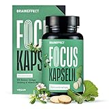 BRAINEFFECT FOCUS + Coach - Konzentrations Tabletten in Kapselform als Brain Booster, Gehirn Tabletten ohne Koffein für mehr Focus mit Ginkgo und Vitamin B5/B12, 60 Ginko Gedächtnis Kapseln…