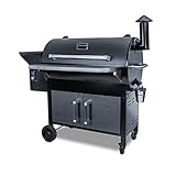 ACTIVA Schleicher Pellets Smoker Grill XXL Grillwagen Pellet Smoker BBQ Smoker Barbeque Räuchern Digital Smoker Räucherofen mit Mobil App Steuerung und digitalem Thermometer