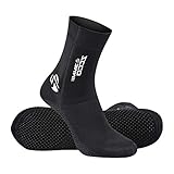 ZCCO Premium Neopren-Socken, 3 mm Wassersocken für Tauchen, Schnorcheln, Strand, Surfen, Schwimmen, Segeln (schwarz, M)