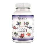 BIOMENTA Super7 – Früchte Mix Komplex – mit OPC Traubenkernextrakt + Cranberry + Goji Berries + Aronia Beeren + Granatapfel + Acai + Heidelbeeren - 2 Monatskur – vegan – 120 Multifrucht Kapseln