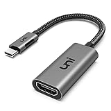 uni USB C auf HDMI Adapter [4K@60Hz], USB Typ C zu HDMI Adapter [Thunderbolt 3 kompatibel] für MacBook Pro 2021/2020/2019, MacBook Air, iPad Pro, Samsung S10, Surface Book 2 usw.