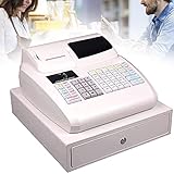 Registrierkasse mit Thermodrucker, Flacher Tastatur und Schublade, elektronische Multifunktions Cash Register für kleine Unternehmen, Einzelhandel