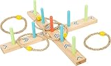 small foot Ringwurfspiel Active, aus FSC 100%-zertifiziertem Holz, Garten-Spiel für Kinder ab 3 Jahren, 12035 Spielzeug