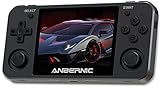 Anbernic RG351MP Handheld Spielkonsole , Retro Spielkonsole 3.5 Zoll IPS Bildschirm Built-In 64G TF Card 2500 Games Support PSP / PS1 / N64 / NDS (Black)