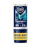 NIVEA MEN MagnesiumDry Deo Roll-On (50ml), Deodorant mit Magnesium für natürlich wirksamen Schweiß-Schutz, Deo mit 0% Aluminium (ACH) und 0% Alkohol*