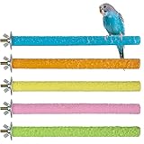 Comius Sharp 5 Pcs Papagei Sitzstangen Spielzeug Vogelkäfig Sitzstangen Stand 20cm Pfote Schleifen Spielzeug Für Sittich Interaktive Vogelkäfig Sitzstangen Für Papageien Vogel Kauspielzeug