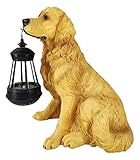 WQQLQX Statue Solarlaterne Hund Skulptur Tier Statue Laterne Garten Licht Statuette Outdoor Garden Pinglin Dekoration Zubehör Kunstdekoration Skulpturen