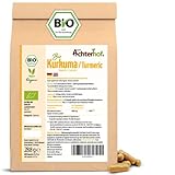 Kurkuma Kapseln Bio Nachfüllpack | 400 Stück | 4800mg Kurkuma pro Tagesdosis | frisch gemahlene Kurkumawurzel in Bio-Qualität | vegane Kapselhülle | vom Achterhof