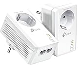 TP-Link TL-PA7027P KIT Powerline Netzwerkadapter (1000Mbit/s über Powerline, Steckdose, 4x Gigabit-Port, energiesparend, kompatibel zu allen gängigen Powerline Adaptern, ideal für IPTV, 2-Teilig)weiß