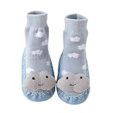 BIISDOST Krabbelschuhe Baby Sockenschuhe Lauflernschuhe MäDchen Jungen Kleinkind Schuhe Babyschuhe Herbst Atmungsaktive Socken Schuhe Weichen Sohle Rutschfest BabysöCkchen Bodensocken