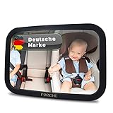 FORCHE® Rücksitzspiegel für Babys aus bruchsicherem Material, Babyspiegel für Kindersitz und Babyschale, 360° schwenkbar, Kinder Autospiegel in optimaler Größe, Spiegel ready to use