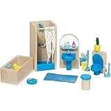 Goki 51903 - Badezimmer Puppenhausmöbel , 17-teilig