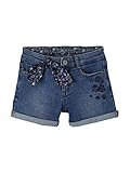 Vertbaudet Bestickte Mädchen Jeans-Shorts Blue Stone 140