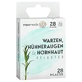 Warzenentferner mit 28 veganen Salicylsäure Warzen Pflaster - Entfernung von Warzen, Hühneraugen, Dornwarzen, Fußwarzen & Stielwarzen in 24 Stunden - Warzen schnell & einfach entfernen - Warzenmittel