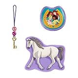 Step by Step Magic Mags Schleich® Horse Club Holsteiner Stute“, 3-teilig, 2 Magnet-Applikationen und 1 Anhänger, als Ergänzung für den Schulranzen oder Vorschulrucksack, für Mädchen