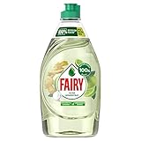 Fairy Spülmittel (430 ml) 100 % natürlicher Duft von Bergamotte und Ingwer, mit effektiver Formel für sauberes Geschirr und Fettlösekraft