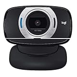 Logitech C615 Mobile Webcam, Full-HD 1080p, Autofokus, 78° Sichtfeld, 360° Schwenkradius, Belichtungskorrektur, USB-Anschluss, Für Skype, FaceTime, Hangouts, etc., PC/Mac/ChromeOS/Android - Schwarz