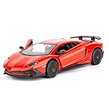 TGRCM-CZ Aventador LP700-4 Casting Car Modell, Maßstab 1:36, Zinklegierung, Spielzeugauto für Kinder, Rückziehfahrzeuge, Spielzeugauto für Kleinkinder, Kinder, Jungen, Mädchen, Geschenk (rot)