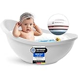 BabybeFun Baby Badewanne mit Badewanneneinsatz für Neugeborene [Testsieger] Rutschfeste Babybadewanne für Babys und Kleinkinder [0-12 Monate] Babywanne für Dusche Badewanne Weiß | Farbe wählen…