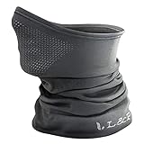 L&P Halbe Sturmhaube - Atmungsaktive Sturmmaske für Sport & Outdoor Motorrad Sturmhaube Ski Maske Laufmaske Balaclava Fahrrad Mundschutz Windmaske Funktionstuch Schlauchtuch Herren & Damen (S-M, Grau)