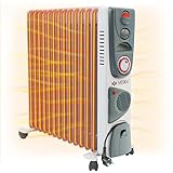 Ölradiator 2900W Elektro Heizkörper Öl Radiator Mobile Elektroheizung mit 24h Timer, Heizlüfter, Thermostatregler, Abschaltautomatik, Überhitzungsschutz 2500/2900 Watt (weiß)