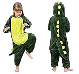 Jungen Mädchen Cartoon Pyjamas, Unisex Kinder Tier Pyjamas, Dinosaurier Flauschige Onesies,Anime Cosplay Halloween Kostüm Outfit