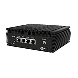 Micro Firewall Appliance, Mini PC, pFsense Plus, Mikrotik, OPNsense, VPN, Router PC, Intel Celeron J4125, HUNSN RJ15, AES-NI, 4 x Intel 2.5GbE I226-V LAN, HDMI, DP, SIM Slot, 16G RAM, 256G SSD