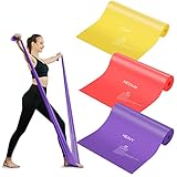 Theraband Terraband Fitnessbänder Terra Band Set Terrabänder Resistance Band-3x Fitnessband ,Widerstandsbänder Gymnastikband,Trainingsband für Fitness Muskelaufbau Crossfit Yoga Für Männer Frauen