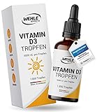 Vitamin D3 Laborgeprüfte 5000 IE pro Tropfen hochdosiert Vergleichs-Sieger 2019-2021 - Hoch bioverfügbares Vitamin D flüssig 50ml (1850 Tropfen) mit MCT-Öl aus Kokos