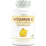 Liposomales Vitamin C - 240 vegane Kapseln - Premium: Hochdosiert mit 1000mg reinem Vitamin pro Tag - Besonders hohe Bioverfügbarkeit – Laborgeprüft