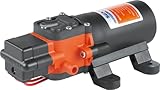 lighteu®, Seaflo DC 12 V 4,3 l/min 2,4 bar 2-Kammer-Wasserdruckmembranpumpe, 21 s, für Marine, Boote, Yacht, Wohnwagen, Garten