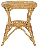 korb.outlet Runder Rattan-Tisch Ø 50 cm/Beistelltisch Rund/Couchtisch Rattantisch Kaffeetisch (Honig)