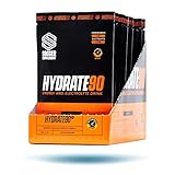 Hydrate90® – von Soccer Supplement – ​​Energie- und Elektrolyt-Getränkepulver, liefert 380 mg Elektrolyte und 29 g Kohlenhydrate pro Portion, von Informed Sport getestet, 12 Beutel – Orange