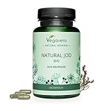 JOD aus Bio Kelp Vegavero ® | 100% BIO & NATÜRLICH | PureSea® aus schottischer Braunalge | 150 µg | Vegan & Ohne Zusätze | Laborgeprüft | 180 Kapseln