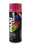 MAXI COLOR NEW QUALITY Sprühlack Lackspray Glanz 400ml Universelle spray Nitro-zellulose Farbe Sprühlack schnell trocknender Sprühfarbe (RAL 4010 telemagenta glänzend)