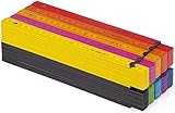 Metrie BLOCK52 Holz Zollstock/Zollstöcke 10x Stück|2m langer Gliedermaßstab, Meterstab mit Duplex-Teilung - Bunt (BLOCK52-10x Bunt) Hergestellt in der EU