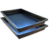 UDOPEA Profi Kunststoff Wanne flach (60 x 40 x 6,5 cm) - Pflanzschale, Wasserwanne ohne Bodenlöcher - Ideal für Pflanzen, Anzuchten, Garten